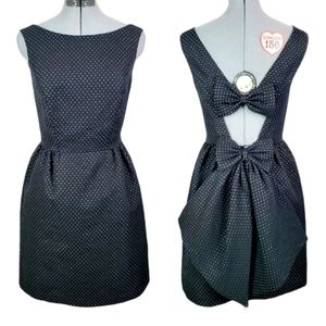 LAST CHANCE Erin Fetherston Winnie bow gold dot pocket dress 4